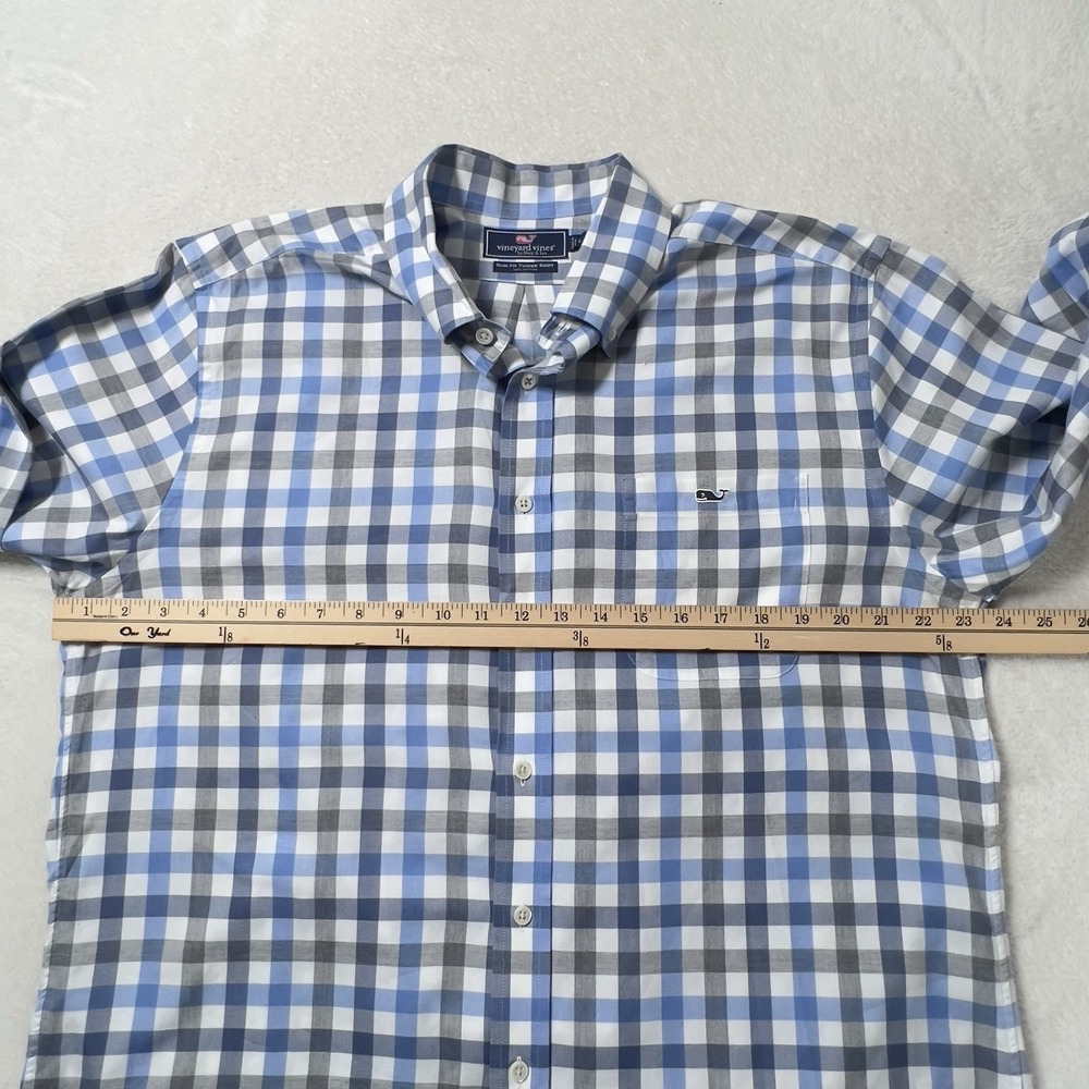 Vineyard Vines Button Down Slim Fit Tucker Shirt Mens Sz L Plaid Long Sleeve - Picture 6 of 9